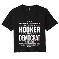 The Only Difference Between A Hooker And A Democrat Crop Top