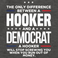 The Only Difference Between A Hooker And A Democrat Vector Backpack