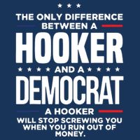 The Only Difference Between A Hooker And A Democrat Infant Baby Jersey Bodysuit