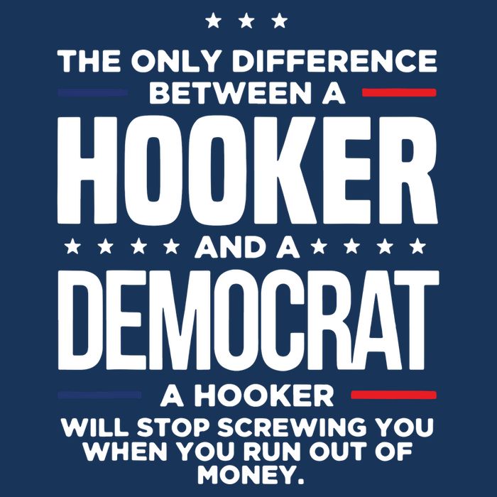 The Only Difference Between A Hooker And A Democrat Infant Baby Jersey Bodysuit