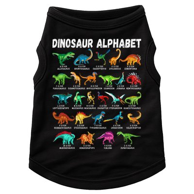 Types Of Dinosaurs Alphabet A Z ABC Dino Identification Doggie Tank