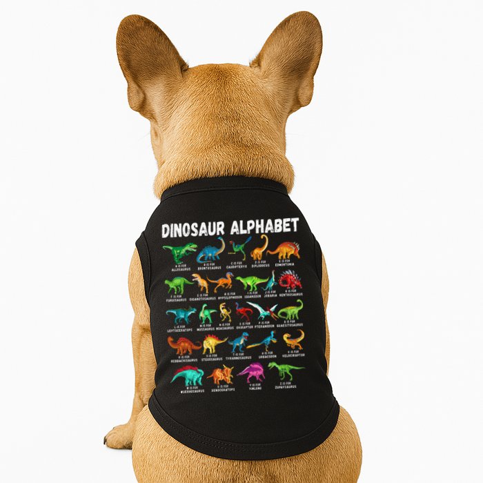 Types Of Dinosaurs Alphabet A Z ABC Dino Identification Doggie Tank