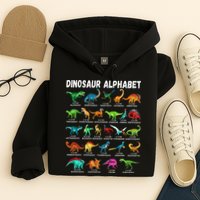 Types Of Dinosaurs Alphabet A Z ABC Dino Identification Hoodie