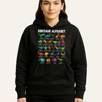 Types Of Dinosaurs Alphabet A Z ABC Dino Identification Hoodie
