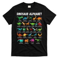 Types Of Dinosaurs Alphabet A Z ABC Dino Identification T-Shirt