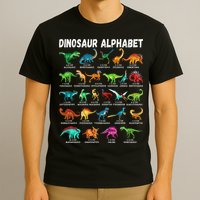 Types Of Dinosaurs Alphabet A Z ABC Dino Identification T-Shirt