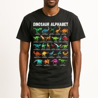 Types Of Dinosaurs Alphabet A Z ABC Dino Identification Tall T-Shirt