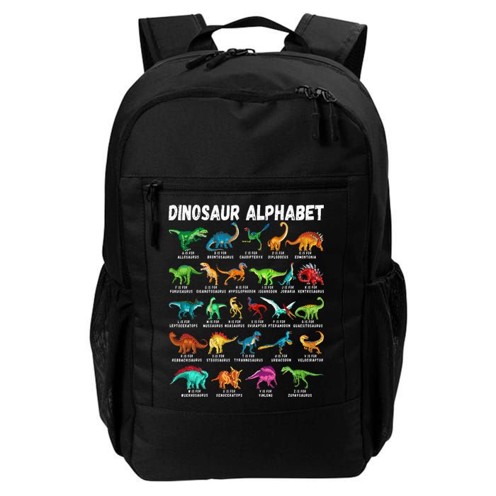 Types Of Dinosaurs Alphabet A Z ABC Dino Identification Backpack