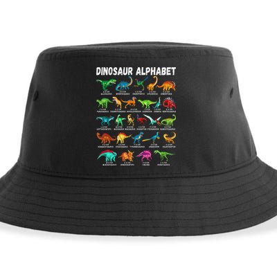Types Of Dinosaurs Alphabet A Z ABC Dino Identification Sustainable Bucket Hat