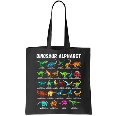Types Of Dinosaurs Alphabet A Z ABC Dino Identification Bag