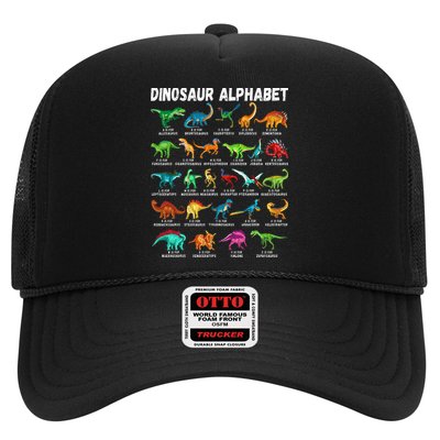 Types Of Dinosaurs Alphabet A Z ABC Dino Identification Trucker Hat