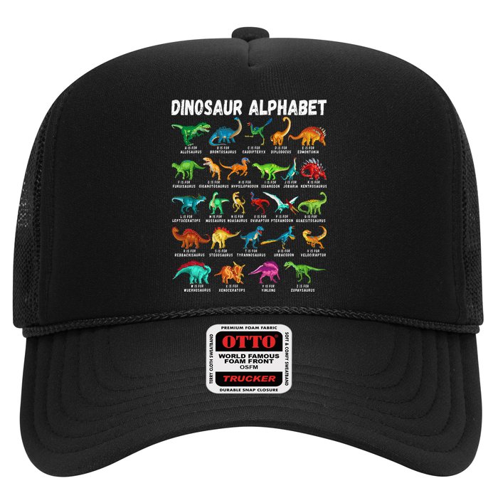 Types Of Dinosaurs Alphabet A Z ABC Dino Identification Trucker Hat