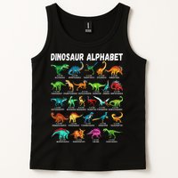 Types Of Dinosaurs Alphabet A Z ABC Dino Identification Tank Top