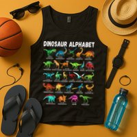 Types Of Dinosaurs Alphabet A Z ABC Dino Identification Tank Top