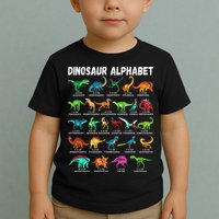 Types Of Dinosaurs Alphabet A Z ABC Dino Identification Toddler T-Shirt