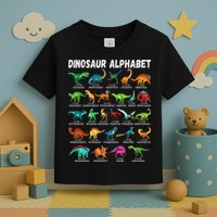 Types Of Dinosaurs Alphabet A Z ABC Dino Identification Toddler T-Shirt
