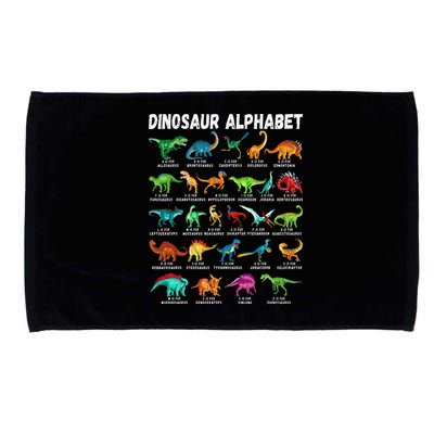 Types Of Dinosaurs Alphabet A Z ABC Dino Identification Microfiber Hand Towel