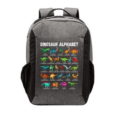 Types Of Dinosaurs Alphabet A Z ABC Dino Identification Vector Backpack