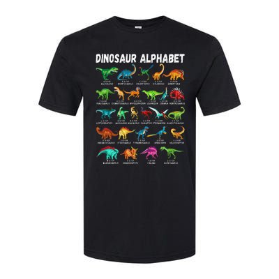 Types Of Dinosaurs Alphabet A Z ABC Dino Identification Softstyle CVC T-Shirt