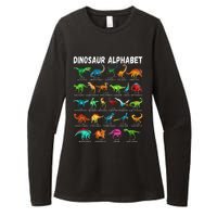 Types Of Dinosaurs Alphabet Az Abc Dino Identification Womens CVC Long Sleeve Shirt