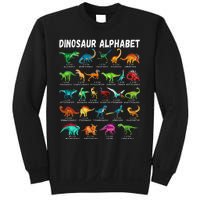 Types Of Dinosaurs Alphabet Az Abc Dino Identification Sweatshirt