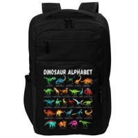 Types Of Dinosaurs Alphabet Az Abc Dino Identification Impact Tech Backpack