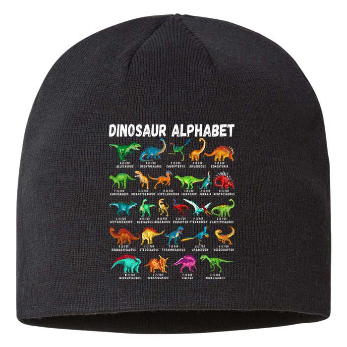 Types Of Dinosaurs Alphabet Az Abc Dino Identification Sustainable Beanie