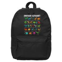 Types Of Dinosaurs Alphabet Az Abc Dino Identification 16 in Basic Backpack