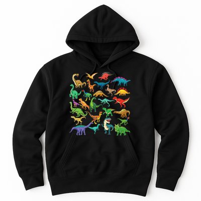 Types Of Dinosaurs Graphics Dino Identification Hoodie