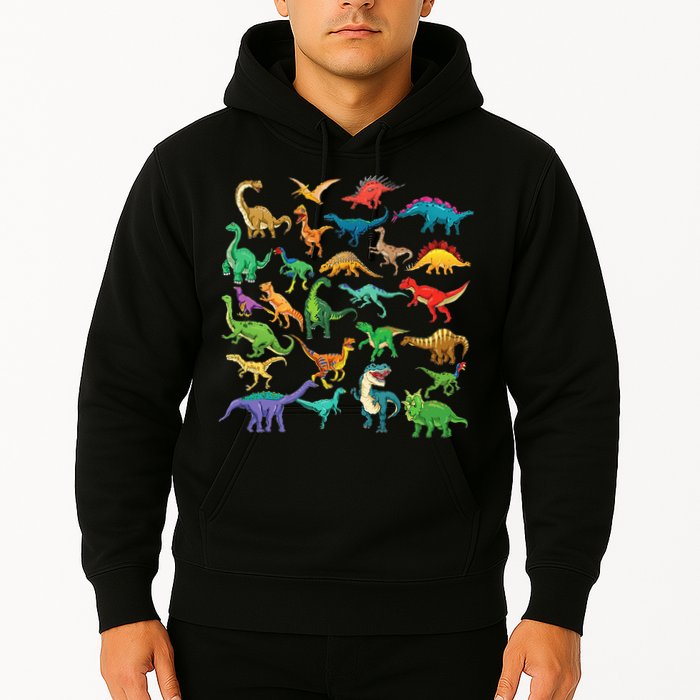 Types Of Dinosaurs Graphics Dino Identification Hoodie
