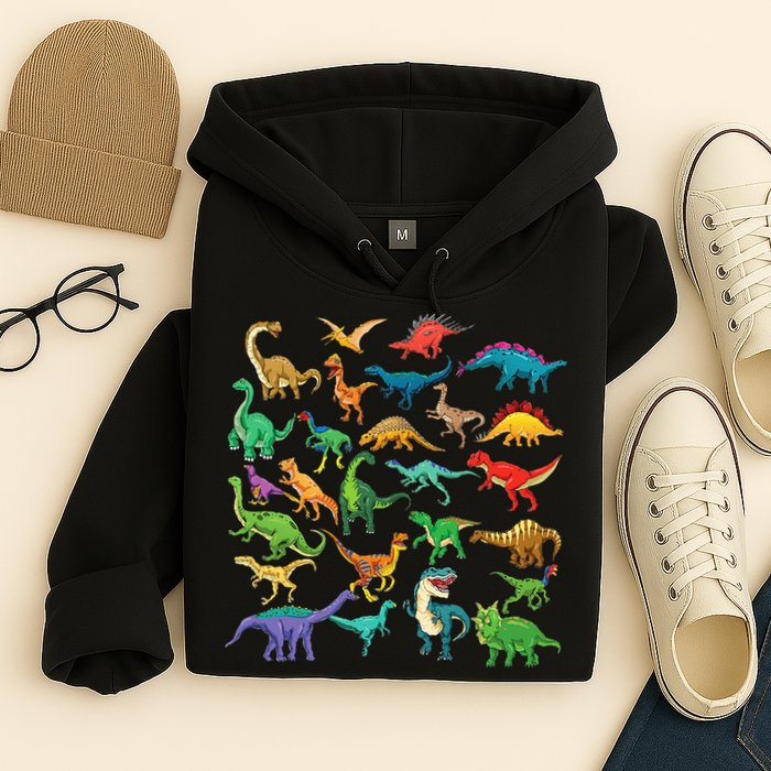 Types Of Dinosaurs Graphics Dino Identification Hoodie