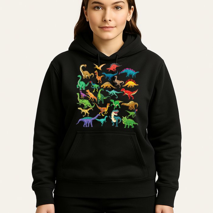 Types Of Dinosaurs Graphics Dino Identification Hoodie