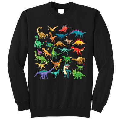 Types Of Dinosaurs Graphics Dino Identification Sweatshirt