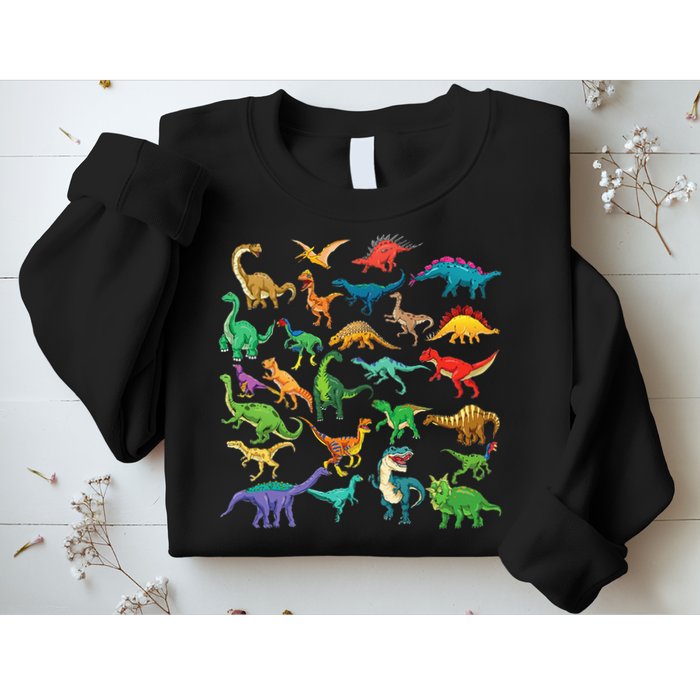 Types Of Dinosaurs Graphics Dino Identification Sweatshirt