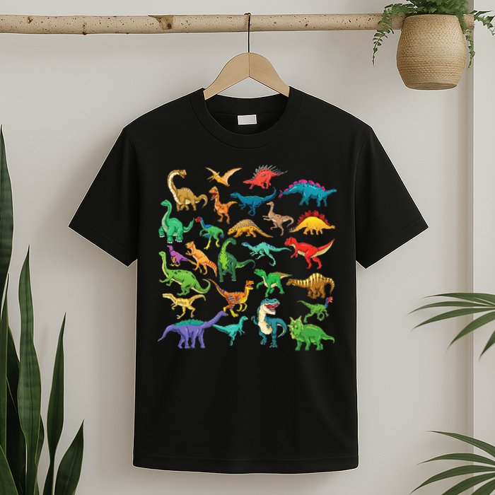 Types Of Dinosaurs Graphics Dino Identification T-Shirt