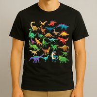 Types Of Dinosaurs Graphics Dino Identification T-Shirt