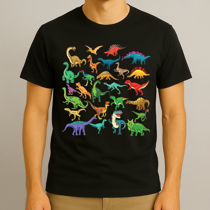 Types Of Dinosaurs Graphics Dino Identification T-Shirt
