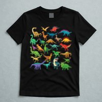 Types Of Dinosaurs Graphics Dino Identification T-Shirt