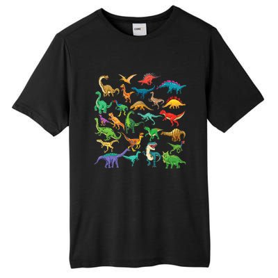 Types Of Dinosaurs Graphics Dino Identification Tall Fusion ChromaSoft Performance T-Shirt