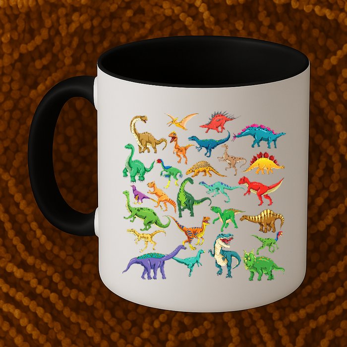 Types Of Dinosaurs Graphics Dino Identification Mug