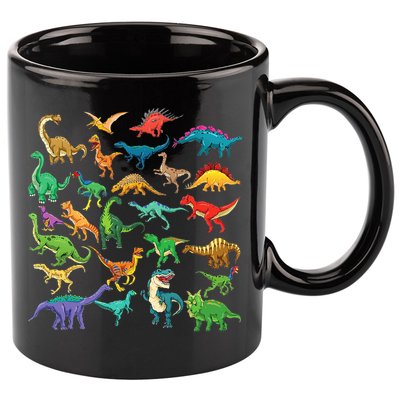 Types Of Dinosaurs Graphics Dino Identification 11oz C Handle Ceramic Mug