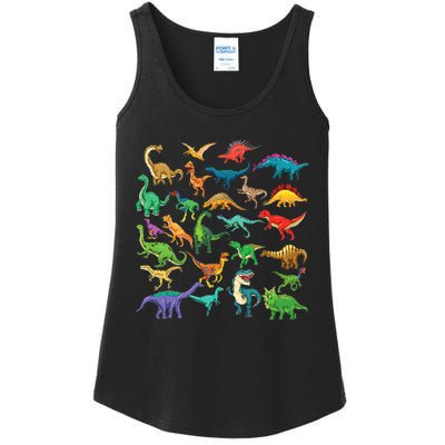 Types Of Dinosaurs Graphics Dino Identification Ladies Essential Tank