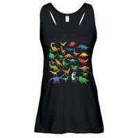 Types Of Dinosaurs Graphics Dino Identification Ladies Essential Flowy Tank