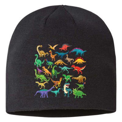 Types Of Dinosaurs Graphics Dino Identification Sustainable Beanie