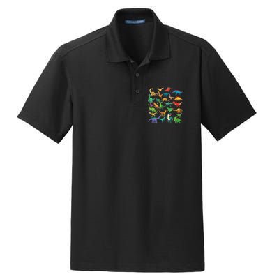 Types Of Dinosaurs Graphics Dino Identification Dry Zone Grid Polo
