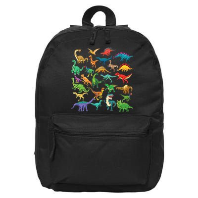 Types Of Dinosaurs Graphics Dino Identification 16 in Basic Backpack