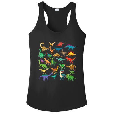 Types Of Dinosaurs Graphics Dino Identification Ladies PosiCharge Competitor Racerback Tank