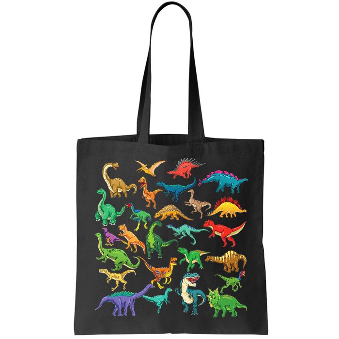 Types Of Dinosaurs Graphics Dino Identification Bag