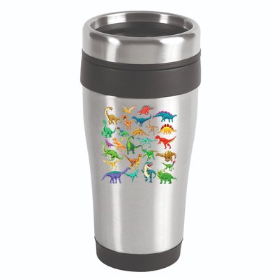 Types Of Dinosaurs Graphics Dino Identification 16oz Travel Tumbler