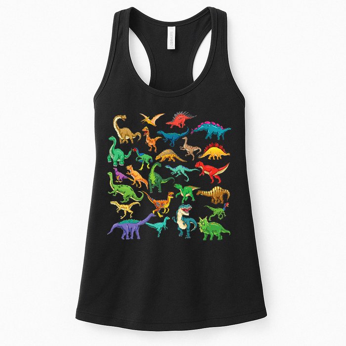 Types Of Dinosaurs Graphics Dino Identification Womens Tank Top